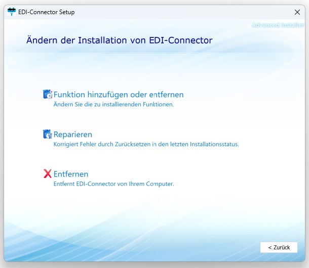 Installation aendern