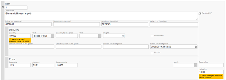 relevante deviation in line-item